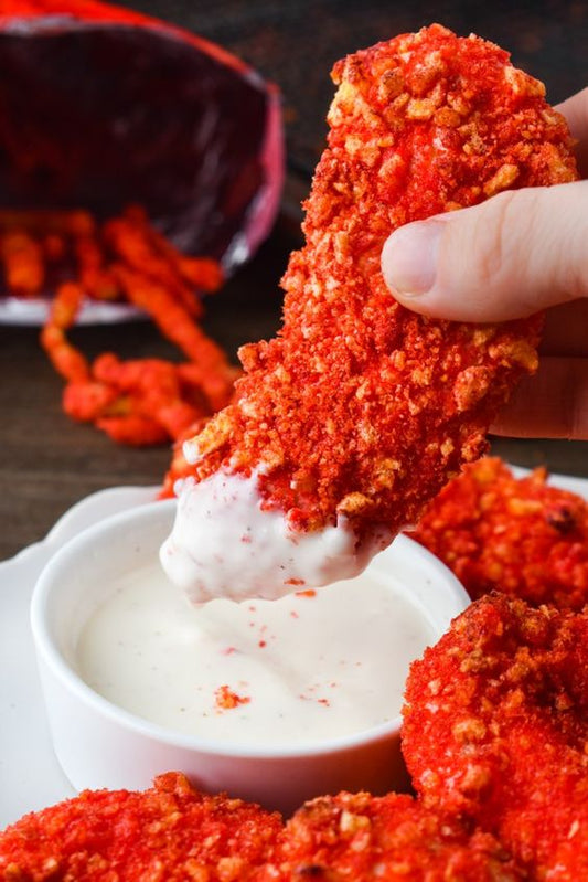Chicken Cheetos Fingers with Tartare Sauce