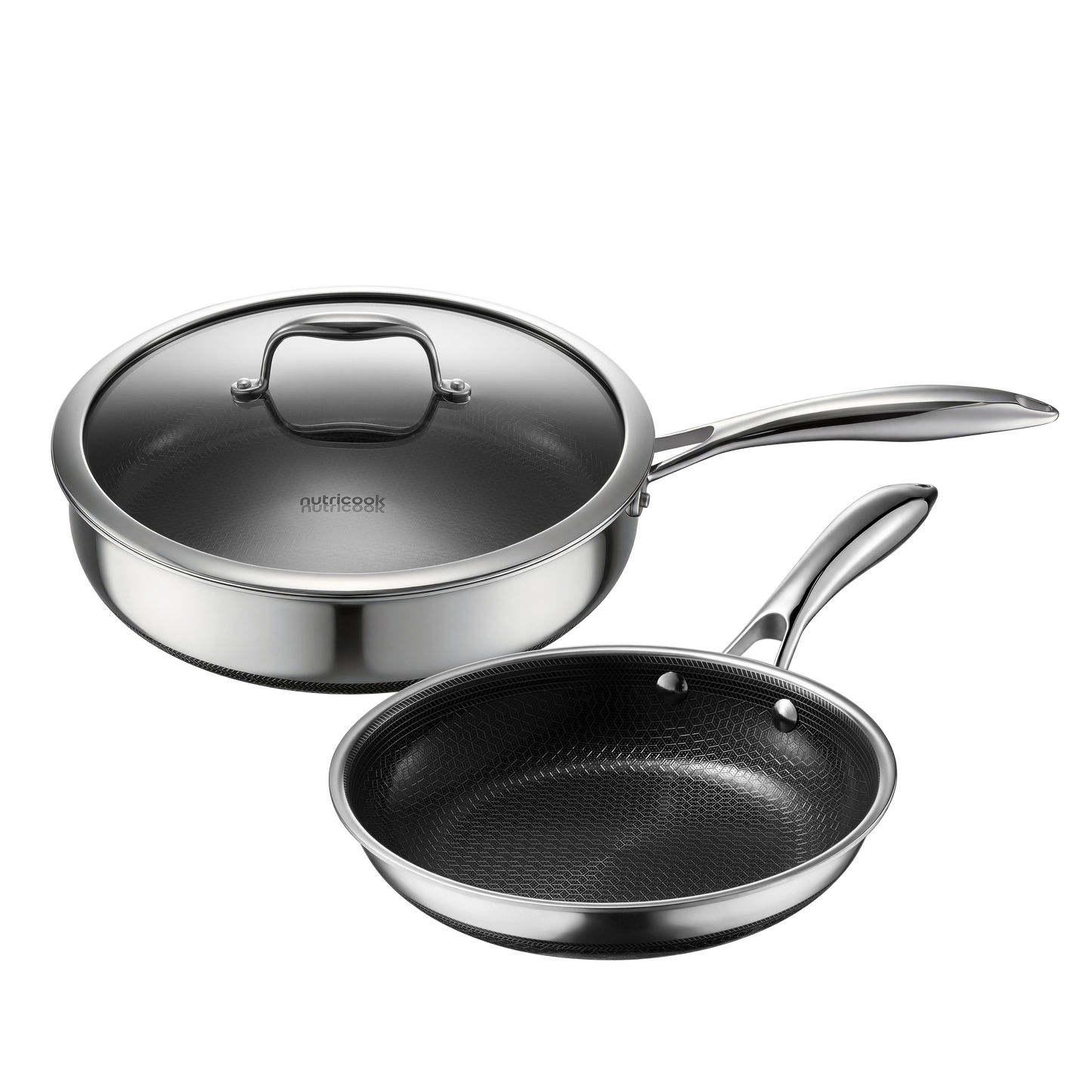 Eterna 3pc Pan Set – Fry Pan + Deep Pan with Lid