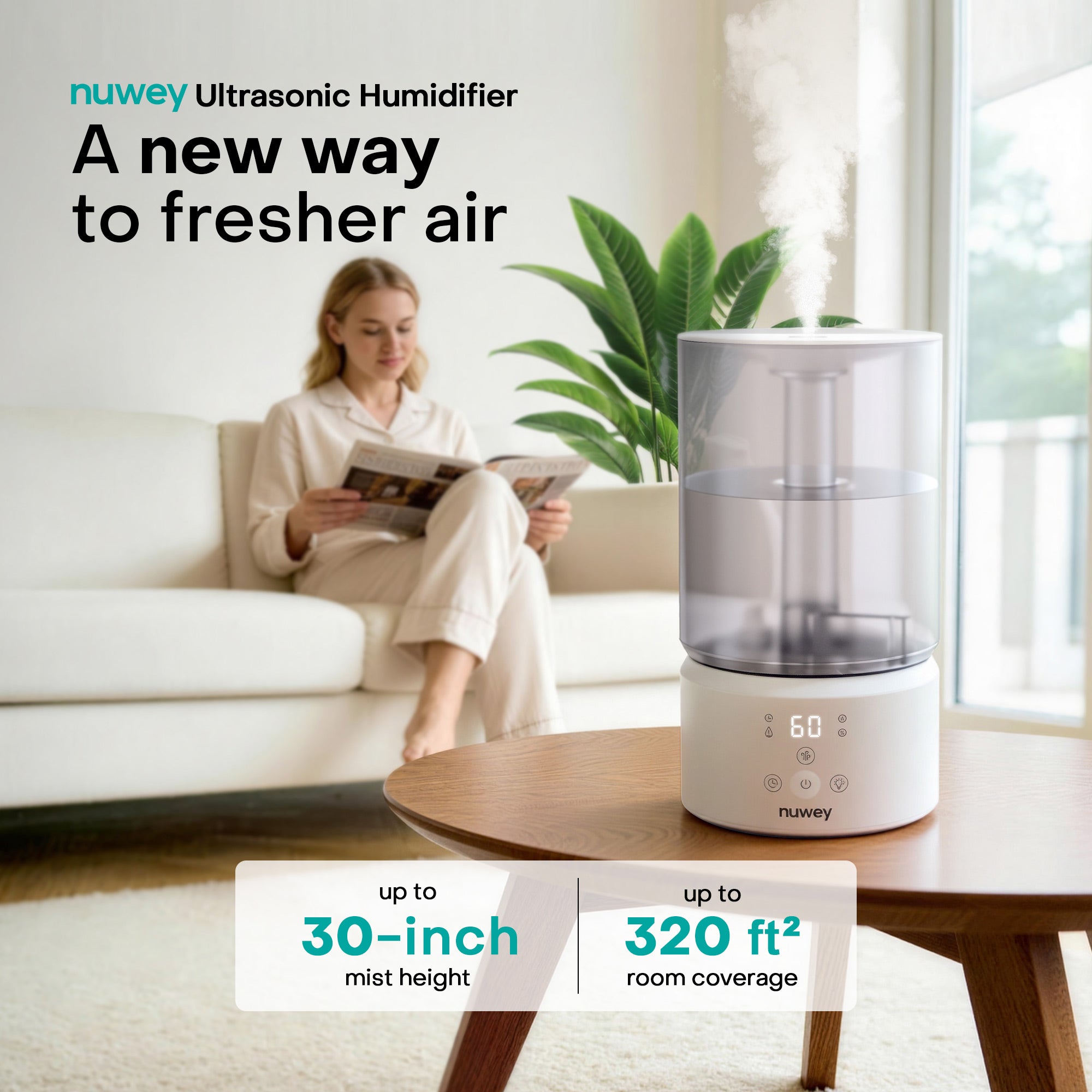 加湿器 SIRENE ULTRASONIC 2WAY HUMIDIFIER Nuwey Ultrasonic Humidifier – Nutricook