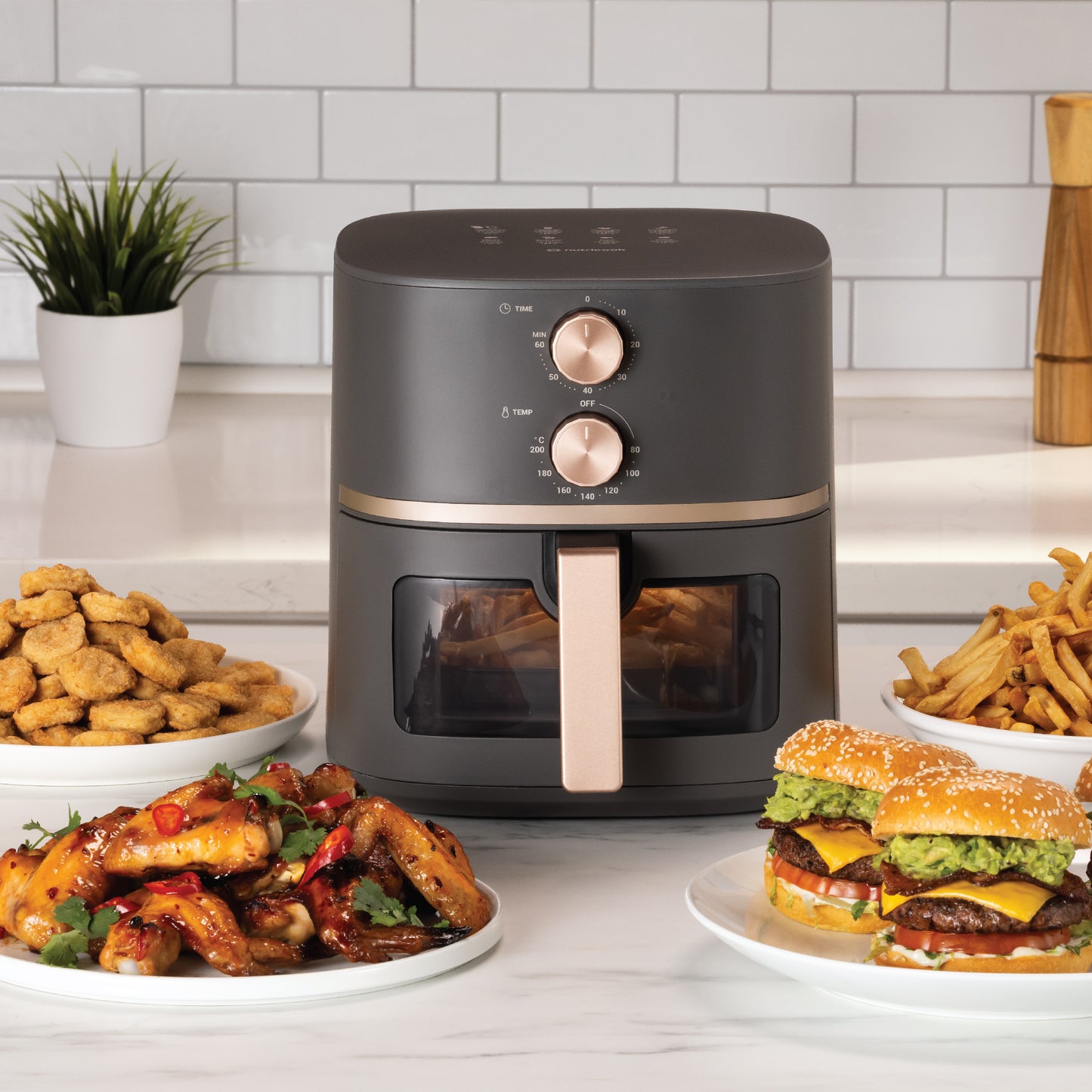 Air Fryer Essentials - Classic Vision 5.2L - Rose Gold Edition