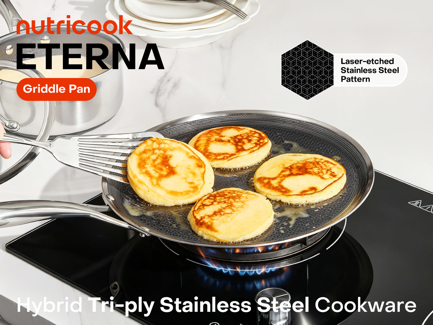Eterna Tri-Ply 31cm Griddle Pan (Tawa)
