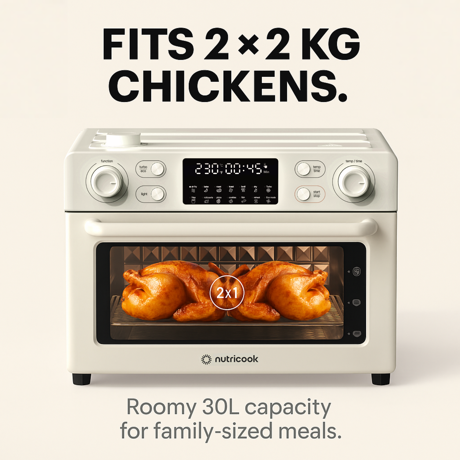 Baker's Oven- 30L | Air Fryer + Toaster Oven