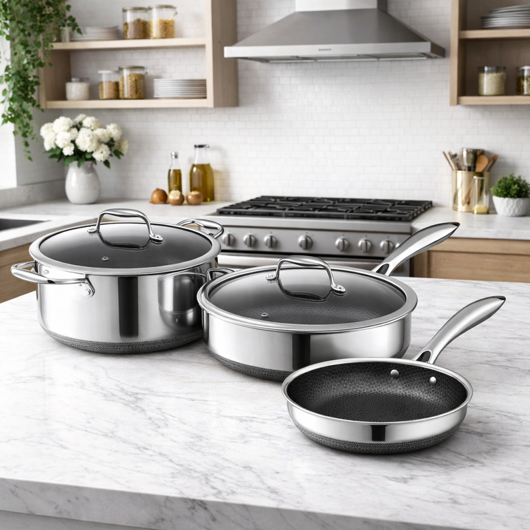 Eterna Ultimate Starter Set : 5pc - 20cm Fry Pan | 28cm Deep Pan + Lid | 24cm Casserole + Lid