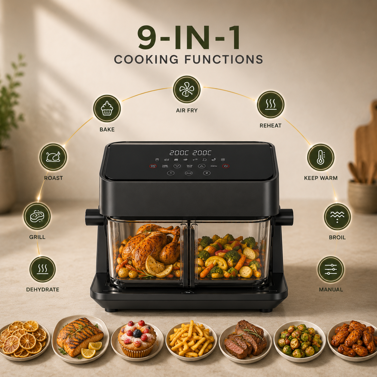 Healthi Flex Glass Air Fryer