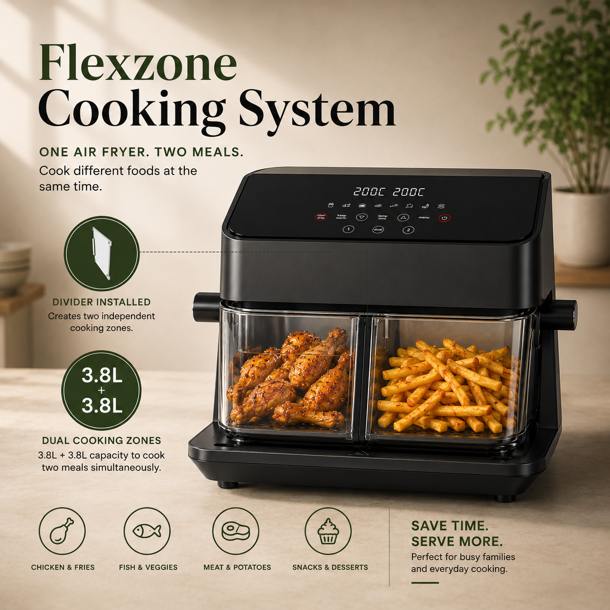 Healthi Flex Glass Air Fryer