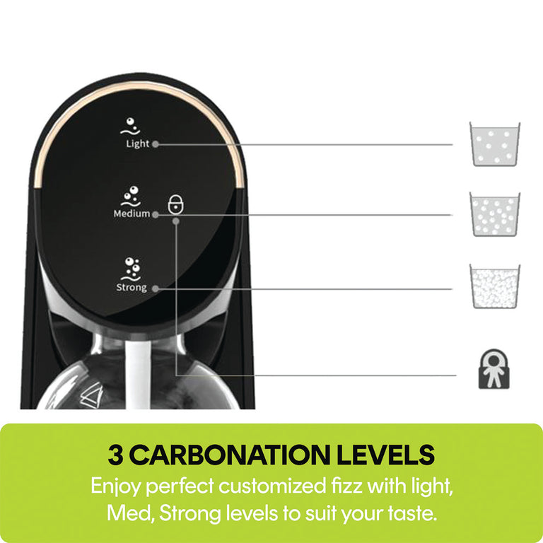 FIZZI - Sparkling Water Maker + Cylinder + Bottle