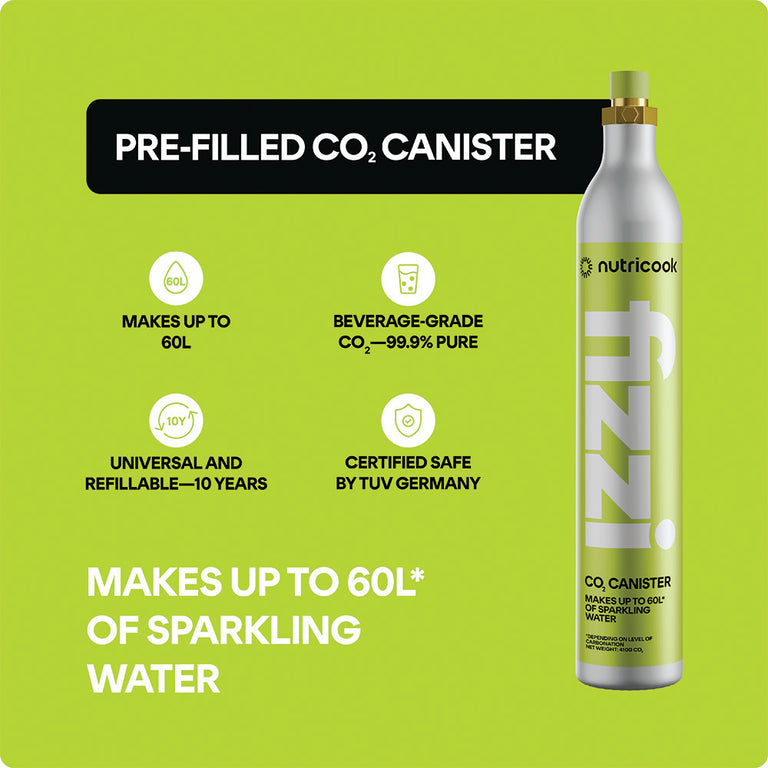 FIZZI - Sparkling Water Maker + Cylinder + Bottle