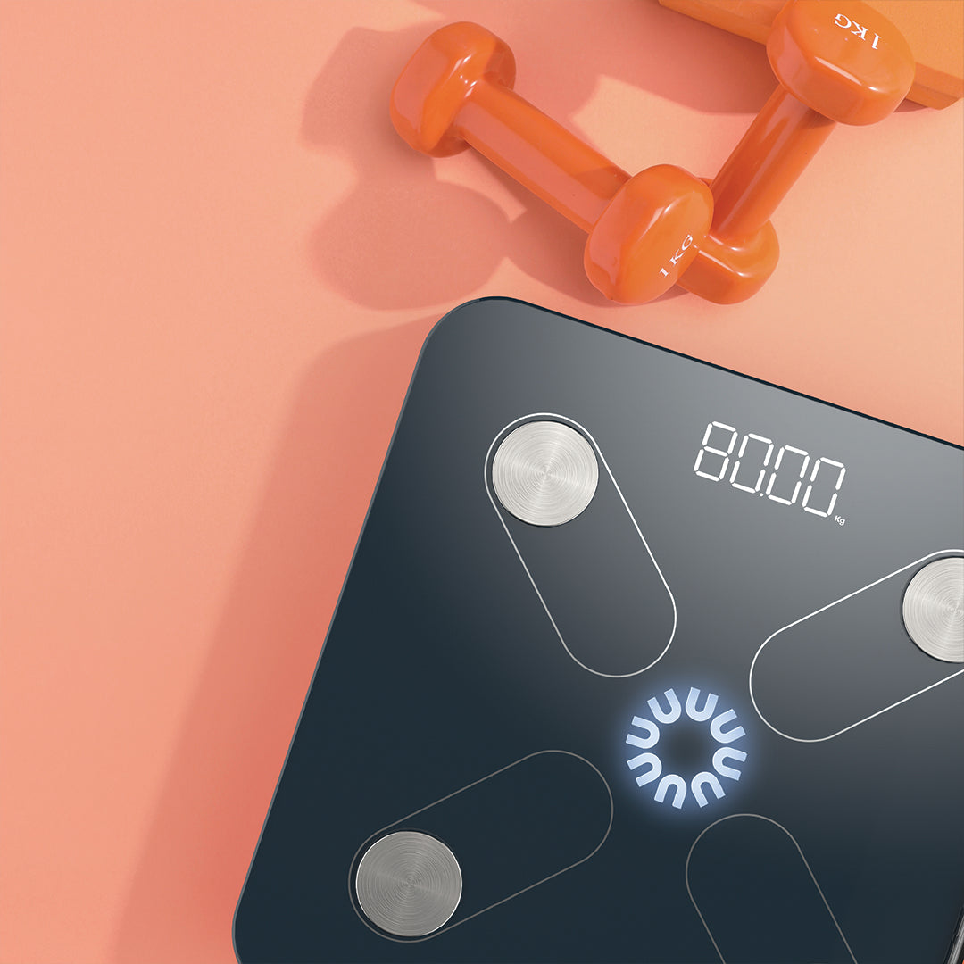 Nutricook Healthi Smart Body Scale – 20 Body Measurements | Fitdays App | 50g Accuracy | Breathing Light