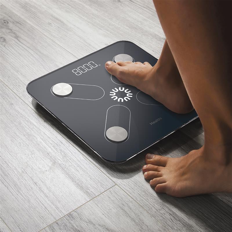 Nutricook Healthi Smart Body Scale – 20 Body Measurements | Fitdays App | 50g Accuracy | Breathing Light