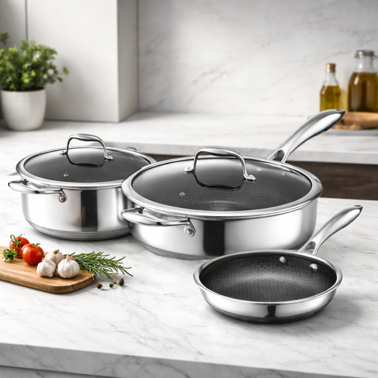 Eterna Ultimate Starter Set : 5pc - 20cm Fry Pan | 28cm Deep Pan + Lid | 24cm Casserole + Lid
