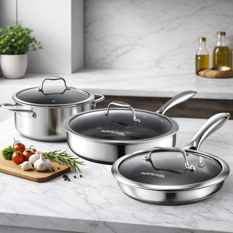 Eterna Ultimate Starter Set : 6pc - 24cm Fry Pan + Lid | 28cm Deep Pan + Lid | 20cm Casserole + Lid