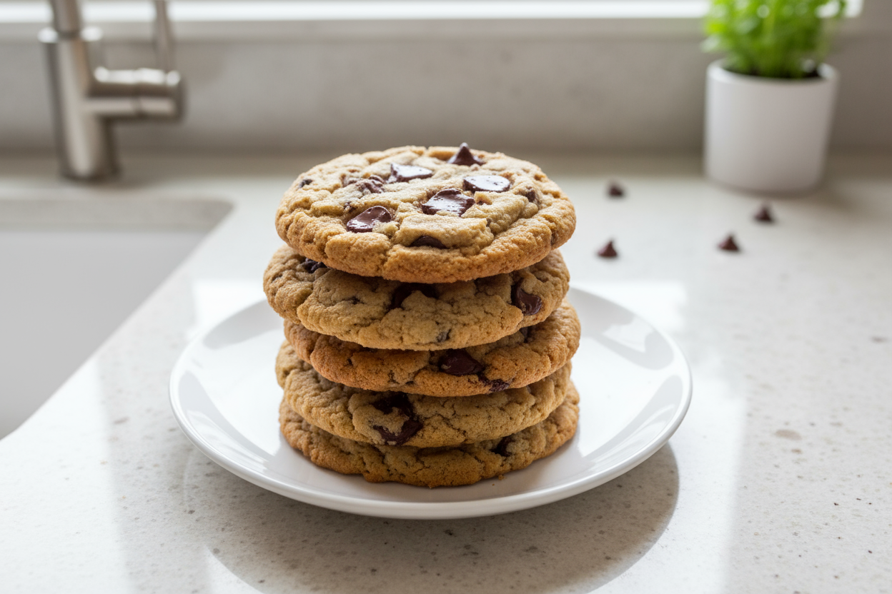 baked chocolate chip cookies