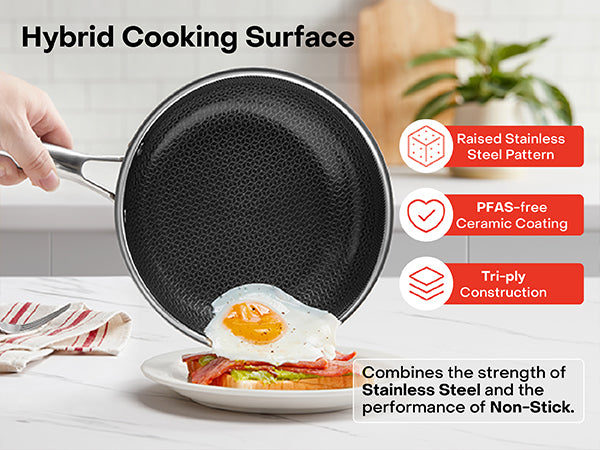 Eterna Tri-Ply 24cm Fry Pan with Lid