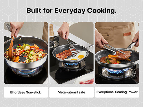 Eterna Tri-Ply 24cm Fry Pan with Lid