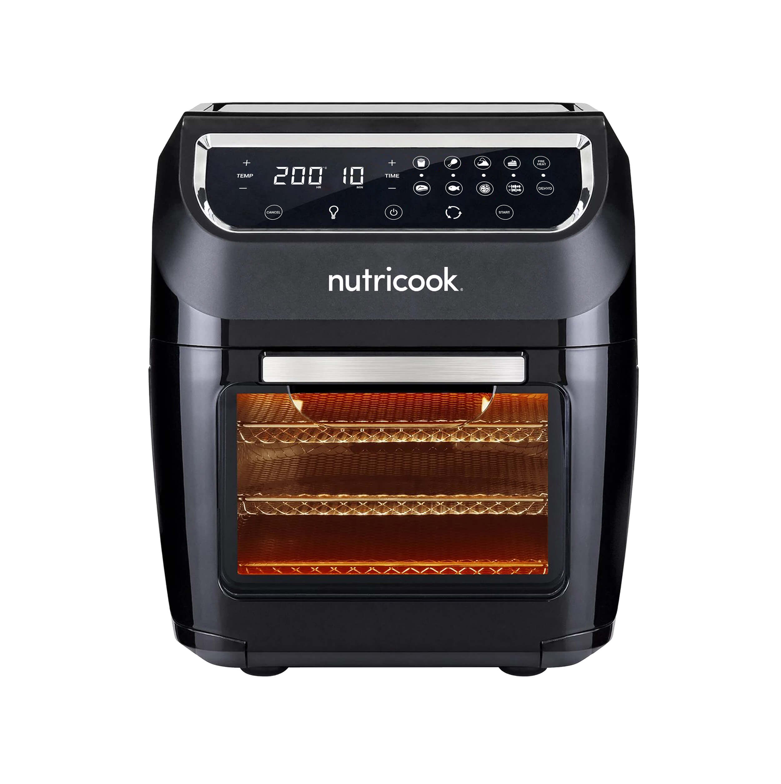 Nutricook Air Fryer Mini 8 Preset Programs with Built-in Preheat Function,  3 L, 1500 W, Black, NC-AF103K