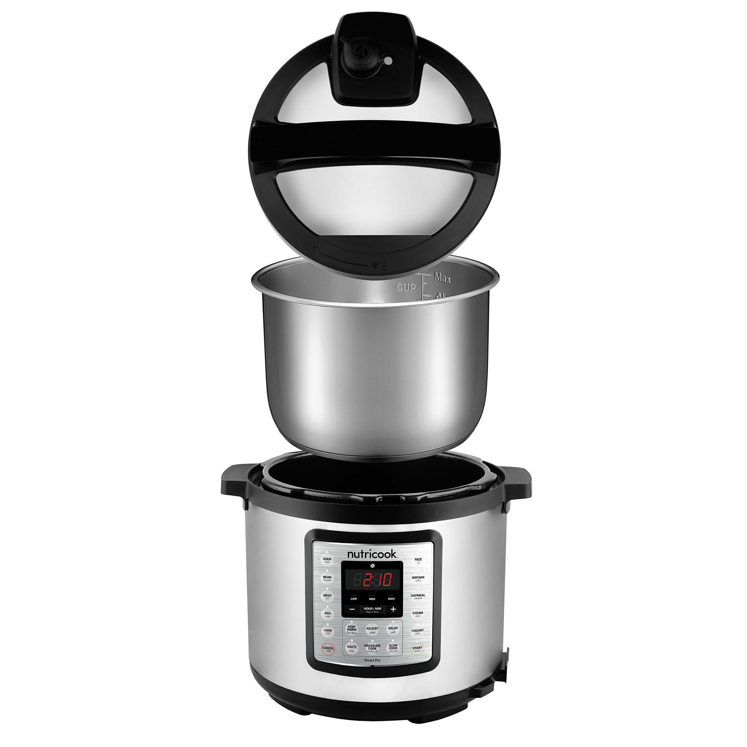 Nutricook Smart Pot Pro+ by Nutribullet 1000 Watts - 10 in 1 Instant  Programmable Electric Pressure Cooker, 6 Liters - Black