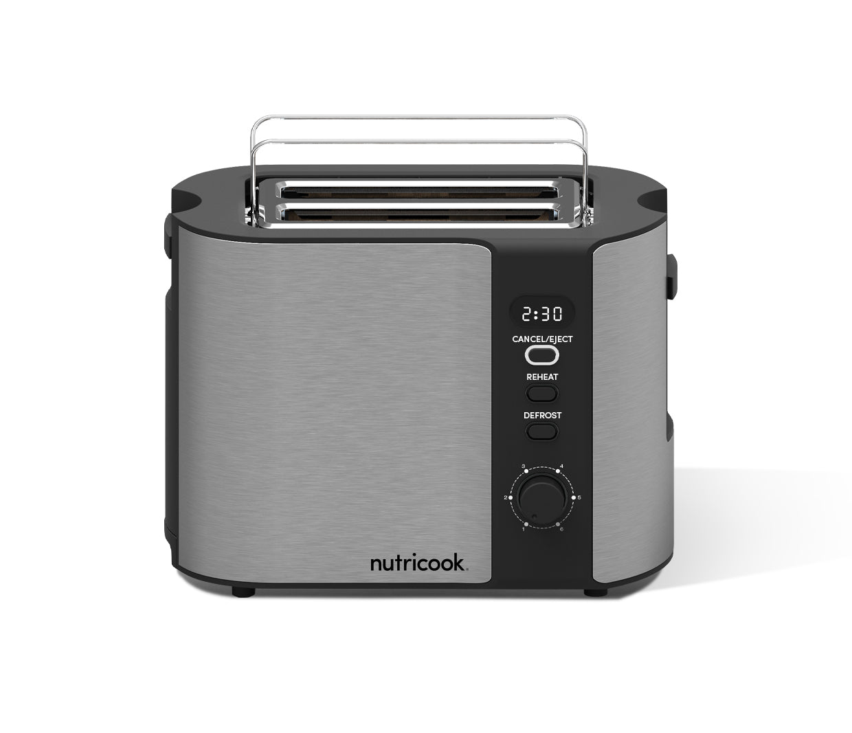 Nutricook Digital 2-Slice Toaster with LED Display, Stainless Steel To –  KATEI UAE